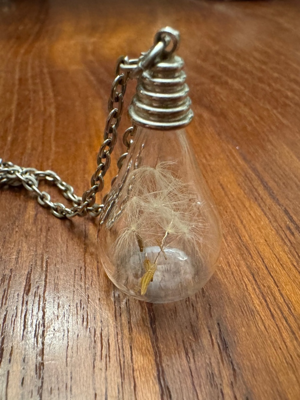 Dandelion pendant necklace
